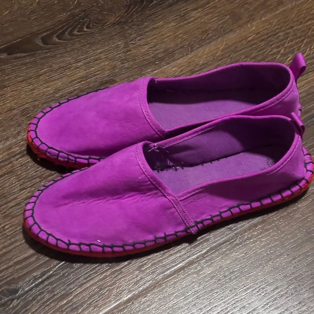 Zara new Purple Espadrille Flats size 6